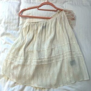 Isabel Marant white off the shoulder blouse with ruffle sleeve